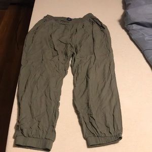 American eagle army green parachute pants